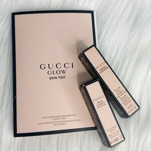 Gucci Glow Skin Tint & Serum Set & Mascara in Pale Pink Packaging